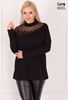 Picture of PLUS SIZE LEAF NECKLINE TOP